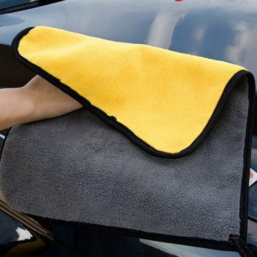 High Quality Thickened Car Cleaning Towel Microfiber Coral Velvet Cloth Double Sided High Density Towel New Wiping Absorbent Hot