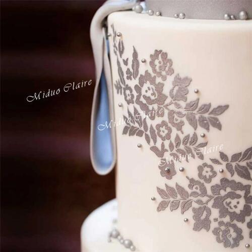 I piece lace swags cake stencil Fondant Cake and Chocolate Painting Molds wedding cake decoration