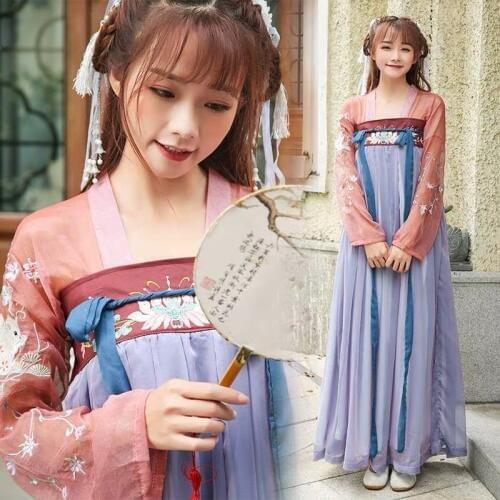 Han Chinese Clothing Traditional Ancient Han Dynasty Princess Clothing National Hanfu Outfit Stage Dress Folk Dance Costume