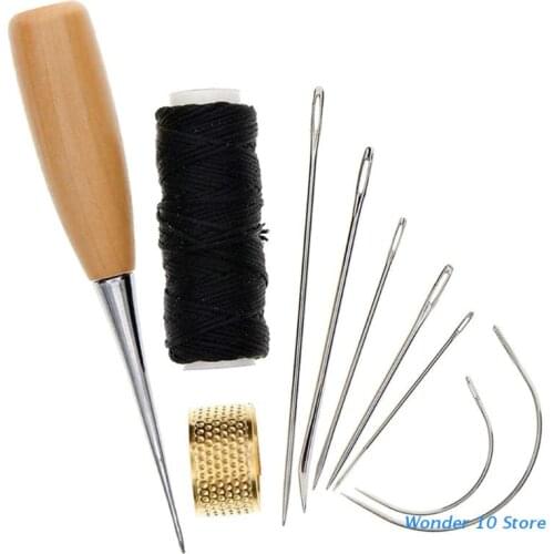 1 Set Sewing Needle Awl Leather Craft Sewing Stitching Leathercraft Accessories