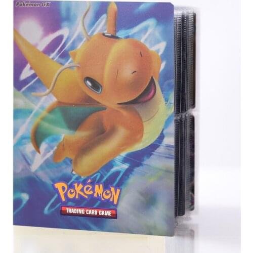 4 Pocket Album Pokemon 240 Card Book Anime Pokemon List Pikachu Playing Game Collection Map Holder Folder Binder Kids Toys Gift