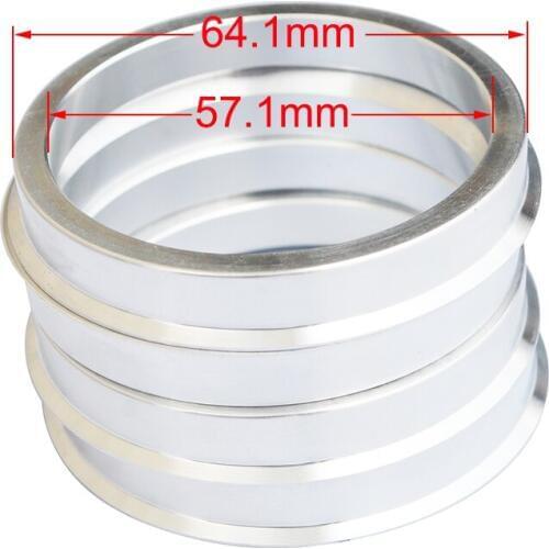 4pcs/lot) ID57.1mm to OD 64.1mm Car Wheel Hub Centric Rings 57.1-64.1