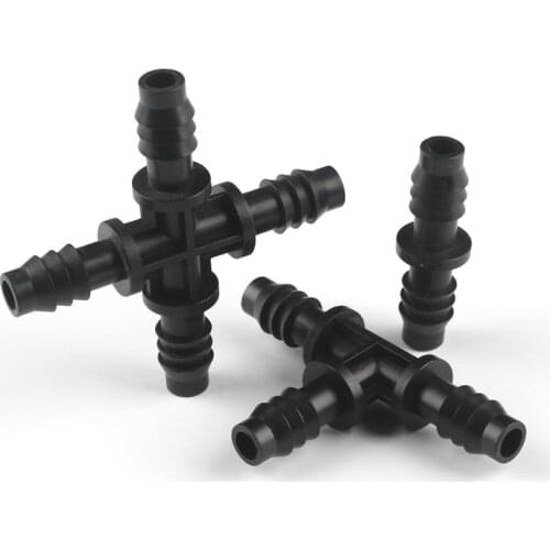 5pcs 8/11mm Garden Hose PVC Hose Water Pipe Barbed Straight 3 way Tee Connector Garden Water Connectors Garden Irrigation Tools