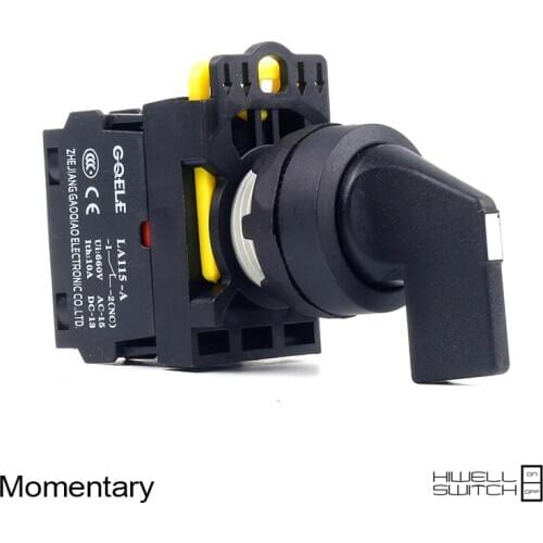 5 PCS Push button switch Selector switch Long handle 2-Position Latching OR Momentary IP40 LA115-A1-11CX