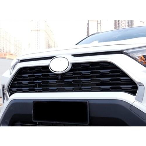 ABS For Toyota RAV4 RAV 4 2019 2020 accessories front bumper decoration cover Styling grille trim Strips Grill cover protector