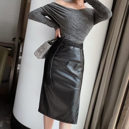 AOTHOVEN Pencil Skirt