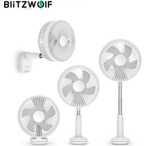 BlitzWolf BW-F4 Foldable Fan Desktop Air Cooler Three Wind Speeds 1800mAh Battery Life Portable Desk Fan for Office Bedroom