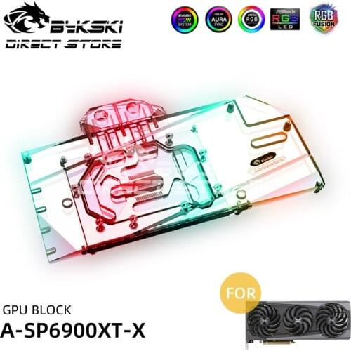 Bykski ARGB GPU Water Block SAPPHIRE RX 6900 XT Video Cards Block Cooler PC Watercooling VGA block A-SP6900XT-X