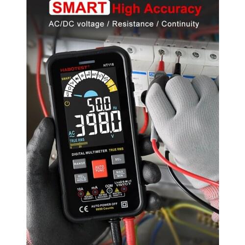 HABOTEST HT116 Digital Multimeter 9999 Counts True RMS Auto-off NCV Universal Meter Voltmeter Ammeter Mulitiple Tester