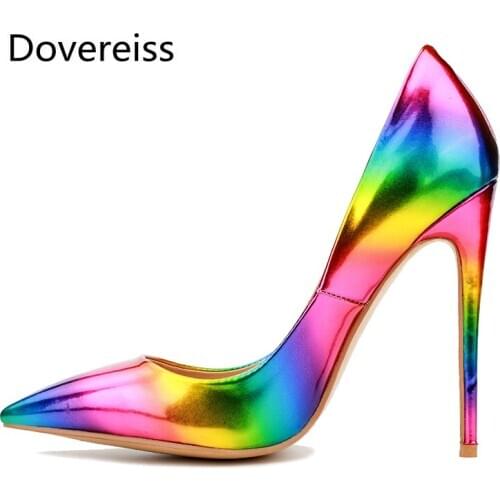 Dovereiss Fashion Womens Shoes summer new Elegant Slip on Pumps sexy Office lady Party shoes 33-50
