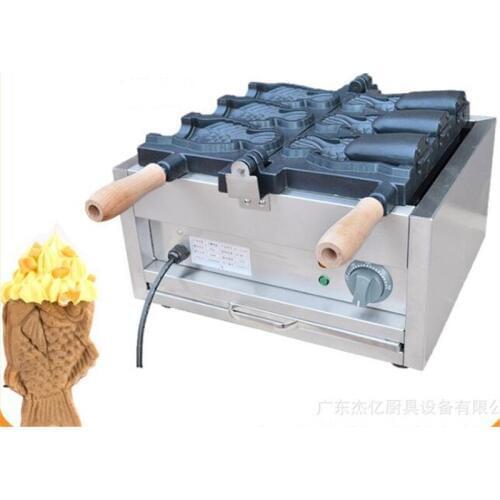 Electric One plate three open fish cake machine ice cream fish cake machine
