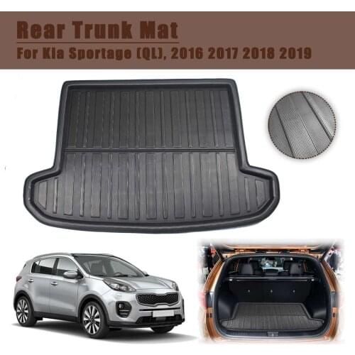 Car Cargo Liner Boot Tray Rear Trunk Cover Matt Mat Floor Carpet Kick Pad For Kia Sportage QL 2016 2017 2018 2019