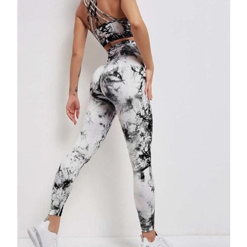 Fitness Leggings Women Butt Push Up Legging 2021 Yoga Leggings Workout Sports Pants Woman Tie Dye Gym Tights Yoga Pants Women
