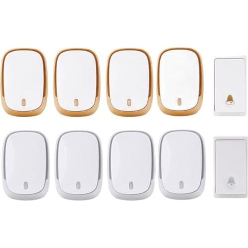 Hot bell kits 4 receiver wireless door bell emitter free of battery wireless doorbell ip44 200M work chime door ring