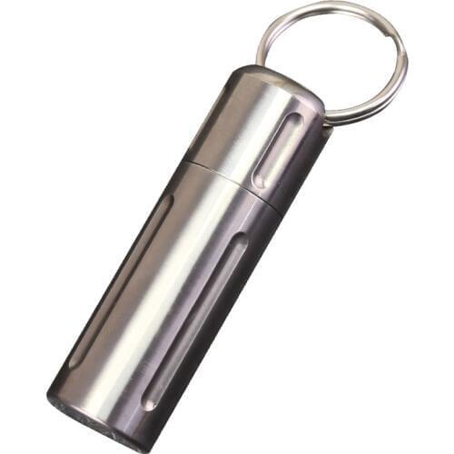 H1130 Outdoor Multi-function Titanium TC4 bottle Waterproof bin Sealed cans First aid kit Metal bottle Keychain edc