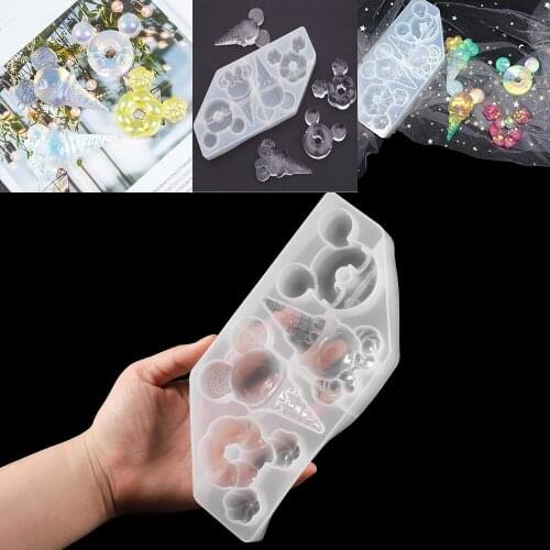 Ice Cream Donut Epoxy Resin Mold Candy Popsicle Crystal Silicone Mold for DIY Craft Casting Jewelry Decoration Accessories Tools