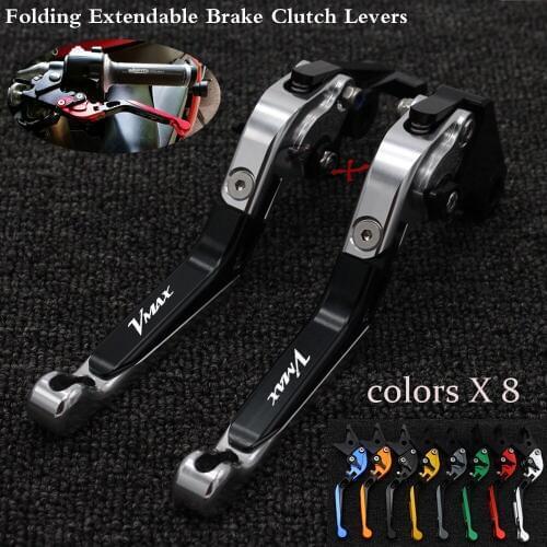 Motorcycle CNC aluminum Shorty Adjustable Brake Clutch Levers For YAMAHA VMAX V-MAX 1700 2009-2017 10 11 12 13 14 15 16