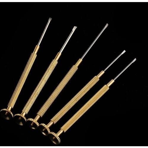 5pcs Stainless Steel Flat Blade Screwdriver Set Tools For Watch Repair