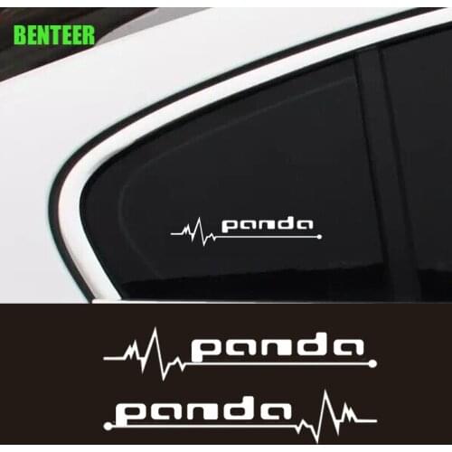 2pcs Car rearview mirror sticker for fiat panda