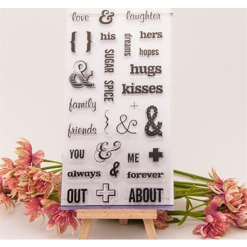 NEW Clear Stamp of Brackets Cross Symbol Forever Me Scrapbooking Paper DIY Card Album Soft Seal Transparent Stencil Handcrafts