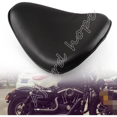 Orange Style Motorcycle Cushion Synthetic High Quality Steel+Leather Black Solo Seat for Harley Chopper Bobber Sportster