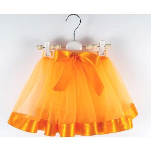 Orange Baby Girls Tutu Skirts Princess pettiskirt ballet dance tutu skirt Kids party miniskirt wedding Chlidren clothing Vestido
