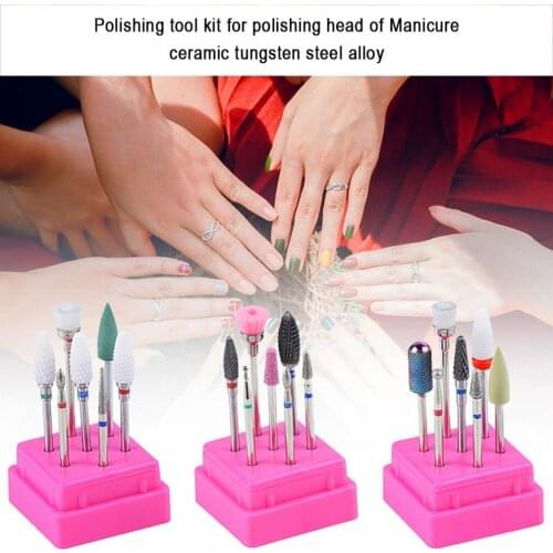 Ceramic Nail Remover Polishing Head Cleaning Tool Nail Polishing Cleaning Tool Set For Craft Enthusiast Plastic arts practical