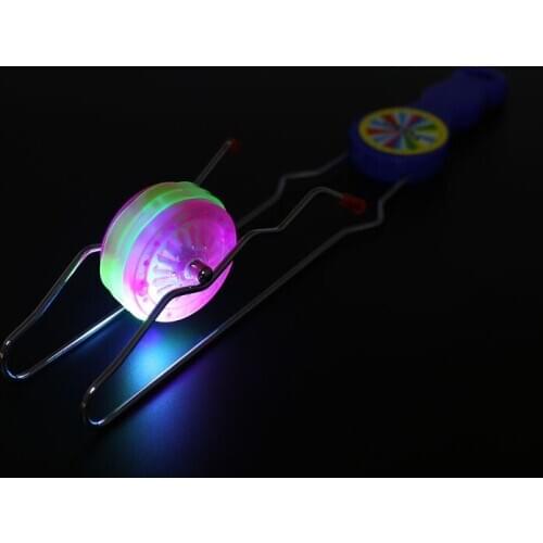 LED YOYO Ball Colorful Flashing Magic Rail Rolling Flywheel Toy Kids Play Gifts BX0D