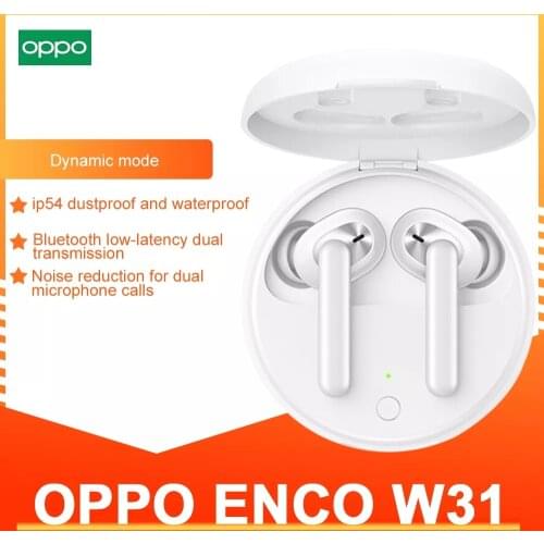 OPPO Enco W31 Original tws Earphones Bluetooth Low latency Wireless IP54 Waterproof Noise Reduction For Apple Huawei OPPO