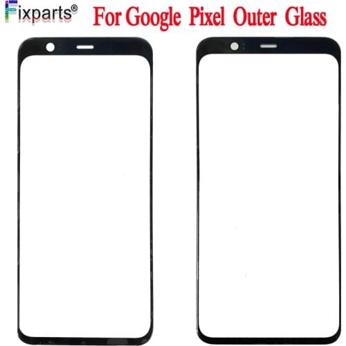 For Google Pixel 2 3 3a 4 XL Outer Glass Lens Front Glass Pixel 4a 5G Plus Screen Panel Replacement Parts Pixel 5 Front Glass