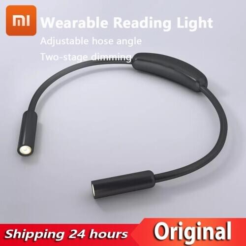 YOUPIN HUIZUO Wearable Reading Lamp Adjustable Hose Angle Portable Light USB Charging Two-stage Dimming Hanging Neck Design