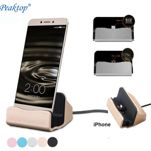 Peaktop Usb Type C Docking Station Type-C Dock Stand Charger Charging Cradle Holder For Xiaomi Mi 5 Mi5/Huawei P10 P9 iPhone 7 8