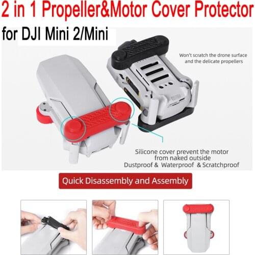 2PCS Mini2/Mini Propeller&Motor Cover Protector 2in1 Motor Cover Scratch-proof Silicone Propellers Motor Stabilizers For Mini2
