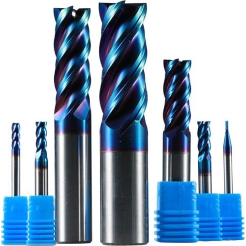 1pc tungsten steel end mill 4 flute straight endmill cnc profile cutter end milling cutter d1-d20 for stainless steel mill