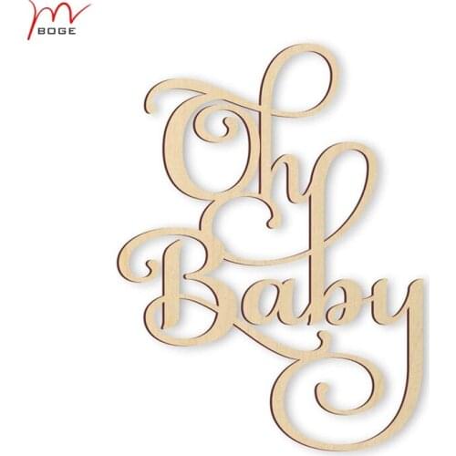 1pcs oh baby wooden letters laser cut wooden signs backdrop wooden baby sign baby shower decoration 30cm