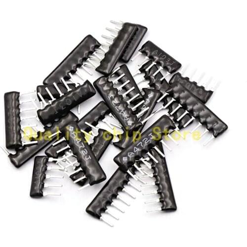 10pcs DIP exclusion Network Resistor array 9pin 330 470 510 680 1K 2K 2.2K 3K 3.3K 4.7K 5.1K 6.8K 10K 22K 33K 47K 100K 470K ohm