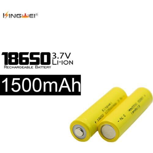 10pcs/lot Kingwei 18650 Batteries 3.7v 1500MAH Rechargeable Bateria for Laser Pen Flashlight Battery for Powerbank