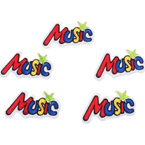10pcs Iron On Music Star Patches Embroidered Punk Rock Stickers Sewing Garments Appliques DIY Jeans Backpack Shirts Pant Patch