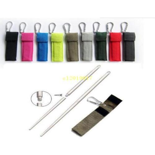 100pairs Detachable Folding Stainless Steel Chopsticks with Bag Portable Outdoor Reusable Anti-scalding Non-slip Gift