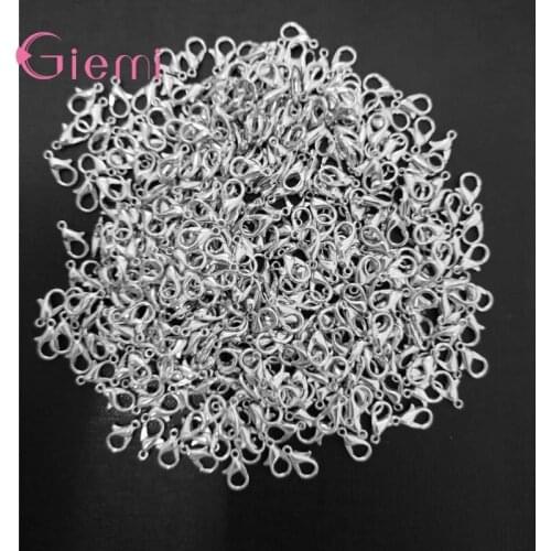 100PCS Bulk Jewelry Findings Genuine 925 Sterling Silver Lobster Clasp Stamped Fittings Connector Components