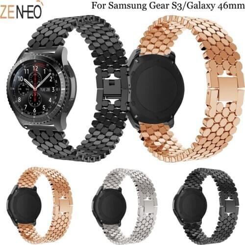 22mm stainless steel band for samsung Galaxy Watch 46mm High quality strap for Samsung Gear S3 Classic/Frontier huawei watch gt