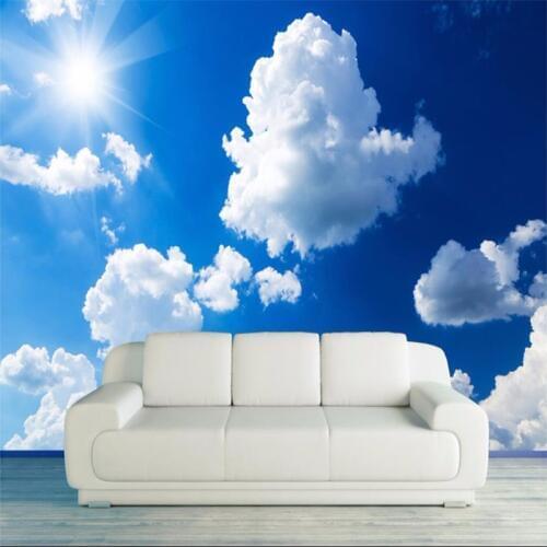 3D Wallpaper Modern Blue Sky And White Clouds Sunshine Photo Wall Murals Living Room Bedroom Home Decor Wall Painting Wallpapers
