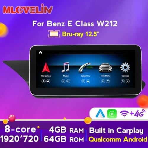 Android 10 12.5‘’Anti-glare screen DSP Carplay IPS Car Multimedia GPS For Mercedes Benz E Class W212 E200 E230 E260 E300 S212
