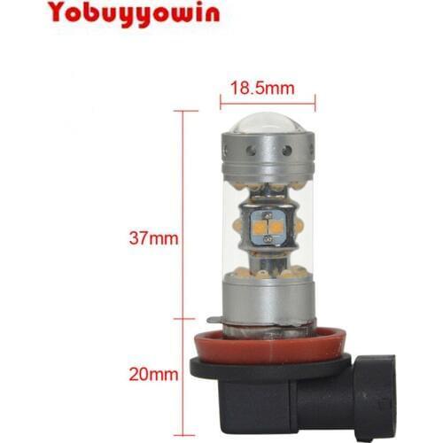 Free Shipping 2Pcs Super Bright Error free H8 H11 LED projector Fog Daytime Driving Lamp DRL For citroen c2 c4 c4l c5 triumph