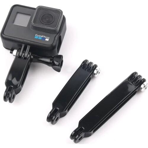 BGNing-Brazo de montaje de extensión de aluminio CNC para Gopro Max Hero 8 YI SJcam EKEN, cámara deportiva adaptador de sesión