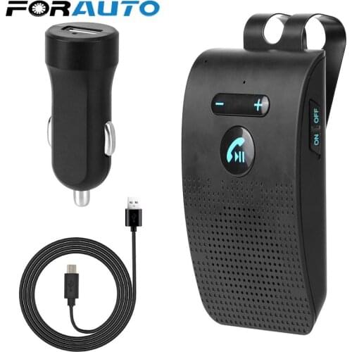 V5.0 Bluetooth Audio Receiver Speakerphone Wireless Sun Visor Clip Car Bluetooth Handsfree Kit Speaker Music Player