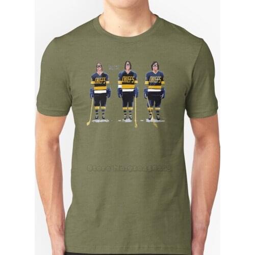 Hanson Brothers - Slap Shot! Short-Sleeved T-Shirt Harajuku Hip-Hop T-Shirt Tee Tops Hockey Fictional Hockey Team Hockey Team