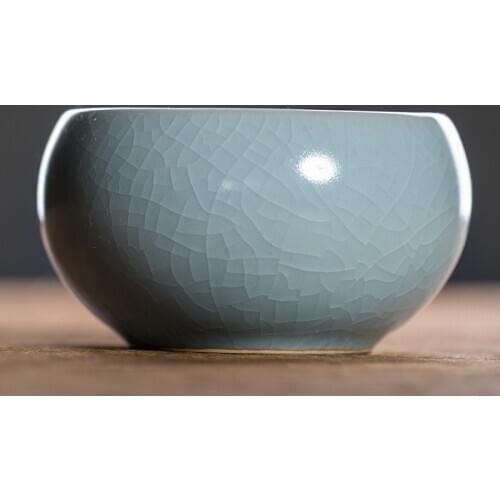 Ru Kiln Meditation Cup Kung Fu Tea Set Cup Master Cup Single Cup Gracked Glaze Can Raise Teacup Host Cup Tea Set Shop Teacups
