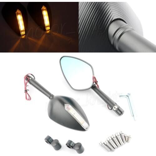 For YAMAHA WR250/X WR125 XT125 XT600 Majesty 8mm/10mm CNC Motorcycle Rearview LED TURN SIGNALS Side Mirrors Street Sports