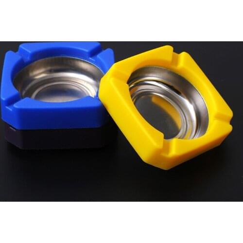 Home Desk For Smoking Cigarette Cigar Ashtray Stainless Steel Wear-resistant Fall Resistant Smoking Accessories For Weed Ashtray